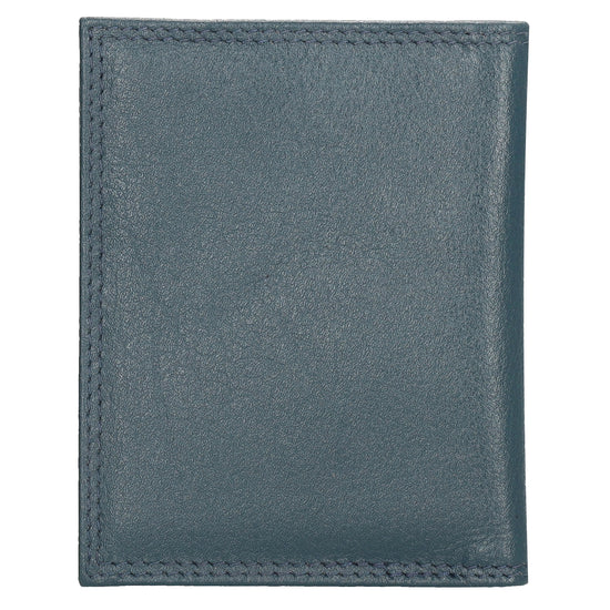 Kartenetui 8x10cm aus Leder in Jeans-Blau - leder-accessoires.com
