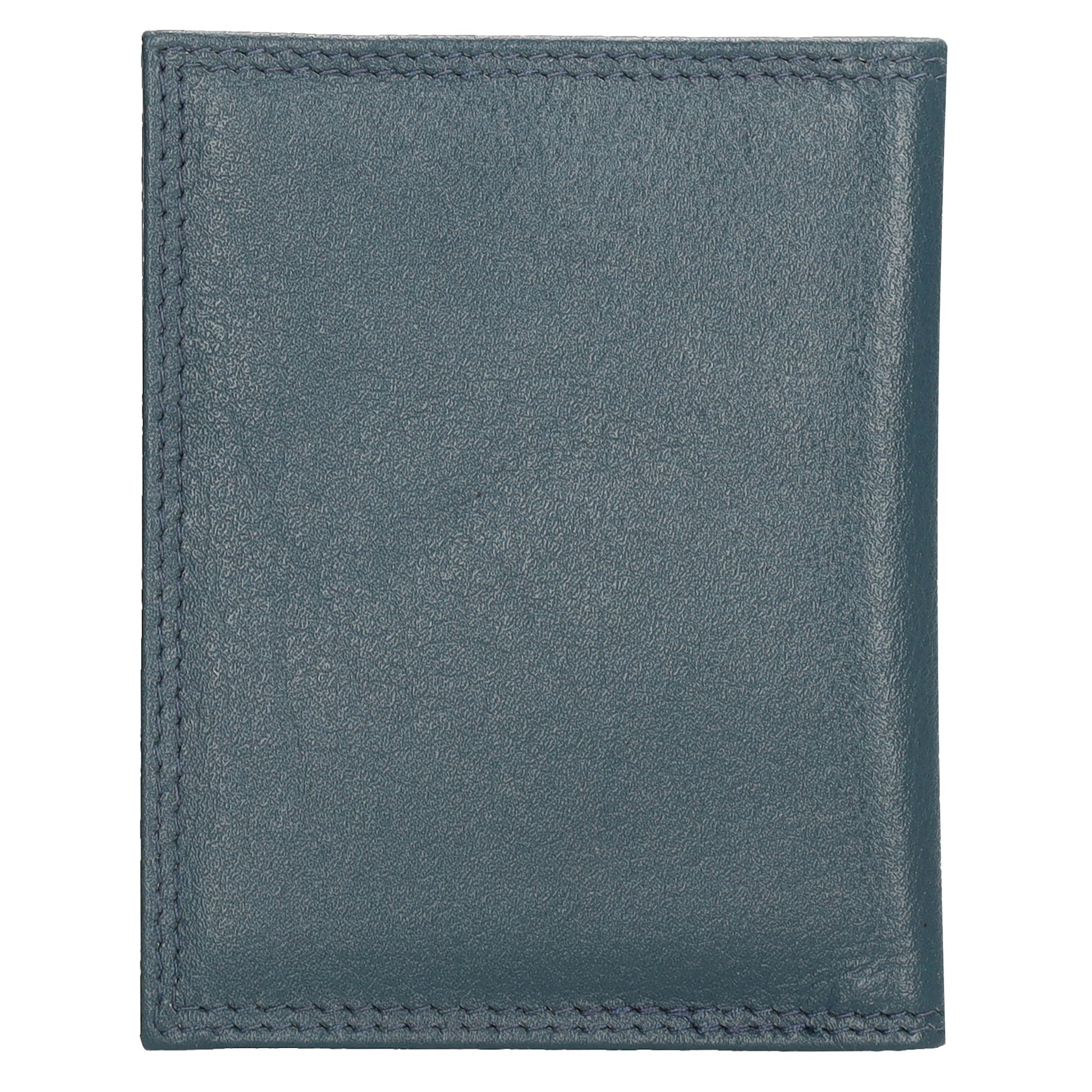 Kartenetui 8x10cm aus Leder in Jeans-Blau - leder-accessoires.com