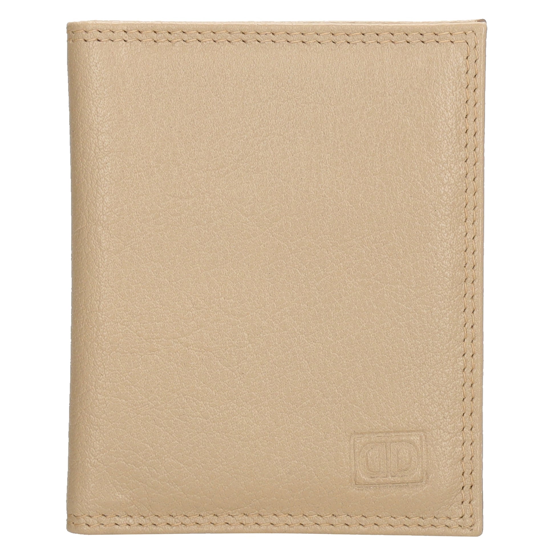 Kartenetui 8x10cm aus Leder in Helltaupe - leder-accessoires.com