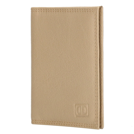 Kartenetui 8x10cm aus Leder in Helltaupe - leder-accessoires.com