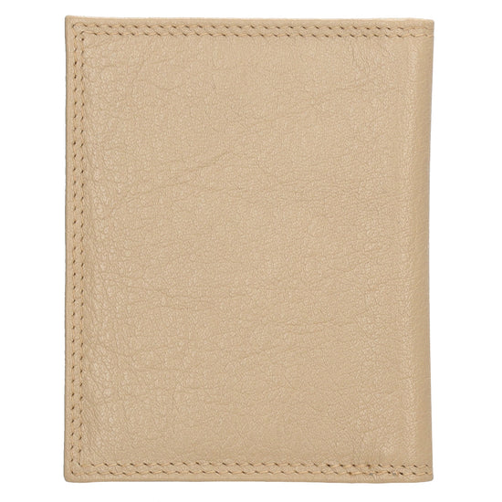 Kartenetui 8x10cm aus Leder in Helltaupe - leder-accessoires.com
