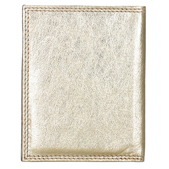 Kartenetui 8x10cm aus Leder in Gold-Metallic - leder-accessoires.com