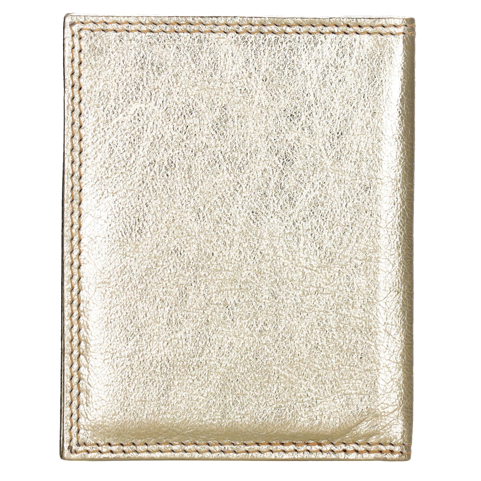 Kartenetui 8x10cm aus Leder in Gold-Metallic - leder-accessoires.com