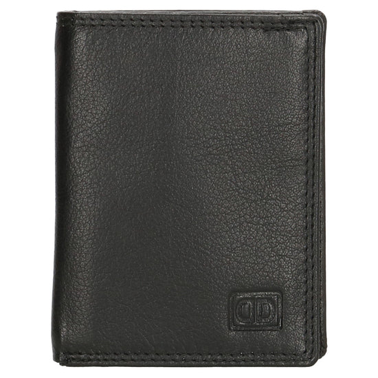 Kartenetui 8x10cm aus Leder in Schwarz und RFID-Schutz - leder-accessoires.com