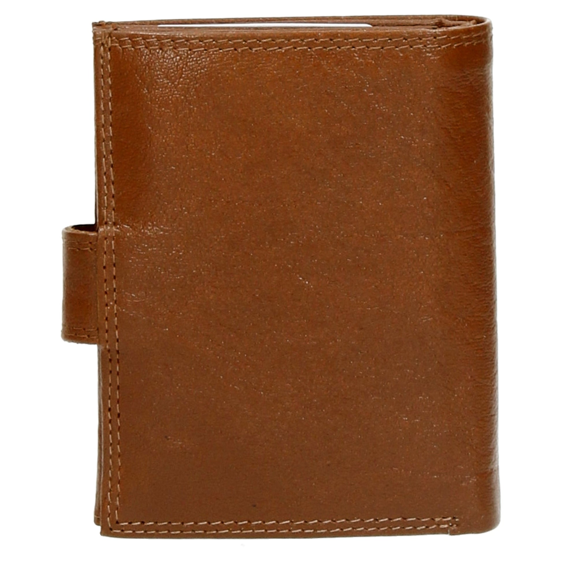 Lederbörse 9,5x12cm mit Riegel in Braun und RFID-Schutz - leder-accessoires.com