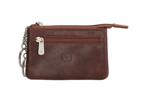 Schlüsseletui 11x7,6cm in Braun aus Leder mit 2 Schlüsselringe - leder-accessoires.com