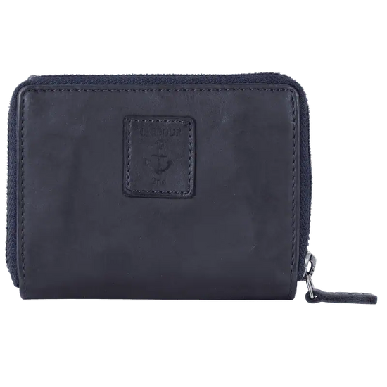 Geldbörse 12x9,5cm in Marine|Blau mit separatem Reißverschlussfach - leder-accessoires.com