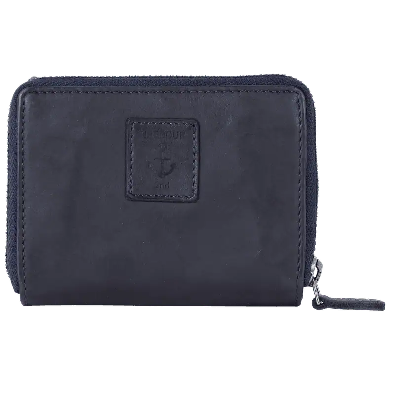 Geldbörse 12x9,5cm in Marine|Blau mit separatem Reißverschlussfach - leder-accessoires.com