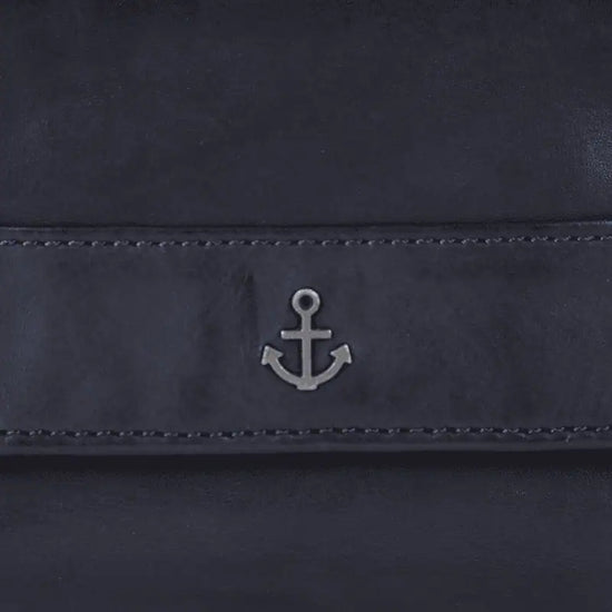 Geldbörse 12x9,5cm in Marine|Blau mit separatem Reißverschlussfach - leder-accessoires.com