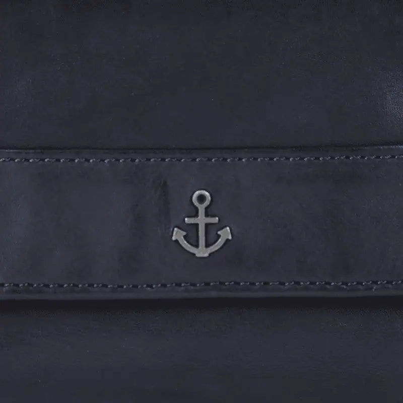 Geldbörse 12x9,5cm in Marine|Blau mit separatem Reißverschlussfach - leder-accessoires.com