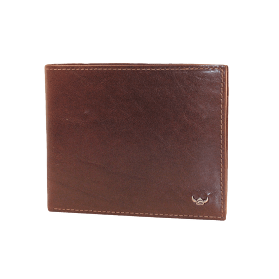 Lederbörse Querformat 10x6,5cm in Braun - leder-accessoires.com