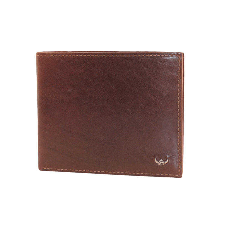 Lederbörse Querformat 10x6,5cm in Braun - leder-accessoires.com