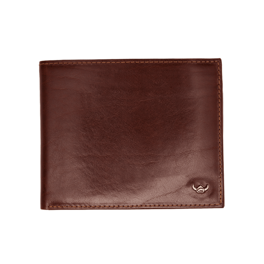 Colorado RFID Scheintasche 10 x 6,5cm aus Vollrindleder – Braun