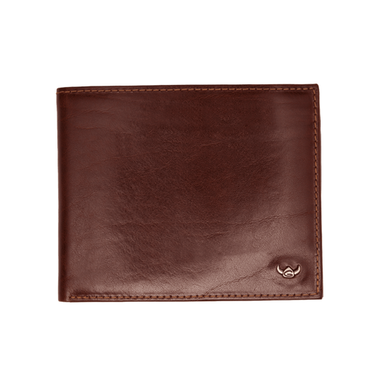 Lederbörse Querformat 10x6,5cm in Braun - leder-accessoires.com