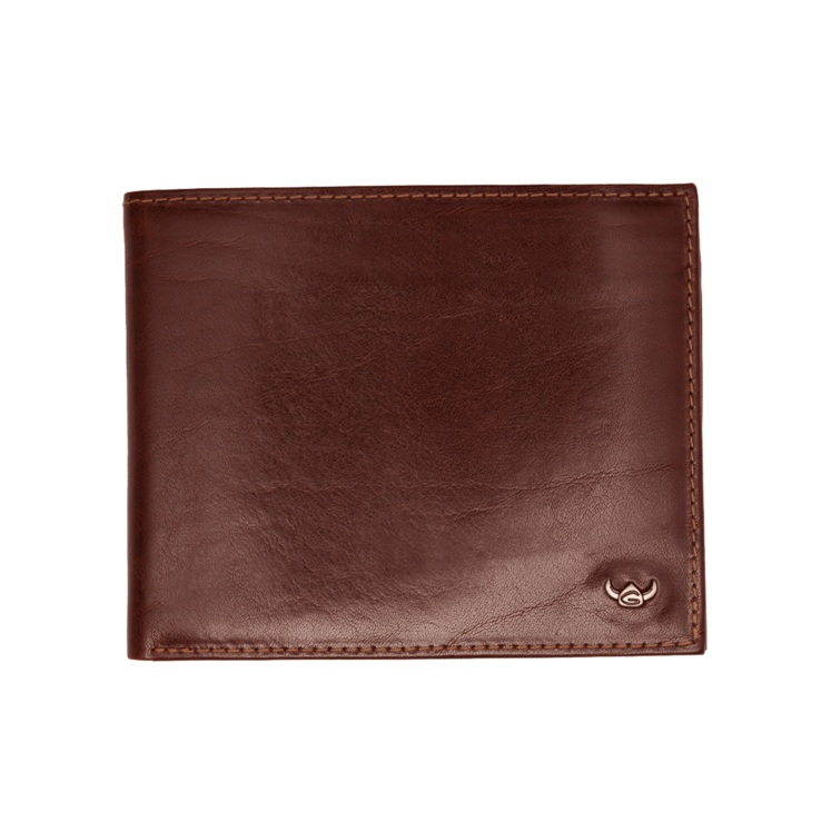 Lederbörse Querformat 10x6,5cm in Braun - leder-accessoires.com