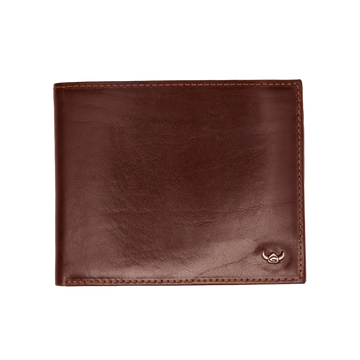 Lederbörse Querformat 10x6,5cm in Braun - leder-accessoires.com