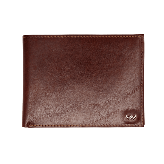 Lederbörse Querformat 12,5x9,5cm in Braun - leder-accessoires.com