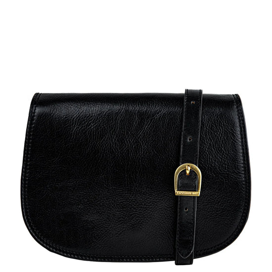 Satteltasche|Crossover 25 x 18cm in Schwarz aus Leder - leder-accessoires.com
