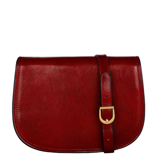 Satteltasche|Crossover 25 x 18cm in Rot aus Leder - leder-accessoires.com