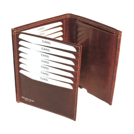 Kombischeintasche 10,5x12x2,3cm in Braun aus Vollrindleder - leder-accessoires.com