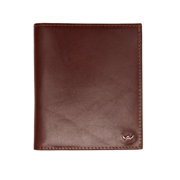 Kombischeintasche 10,5x12x2,3cm in Braun aus Vollrindleder - leder-accessoires.com