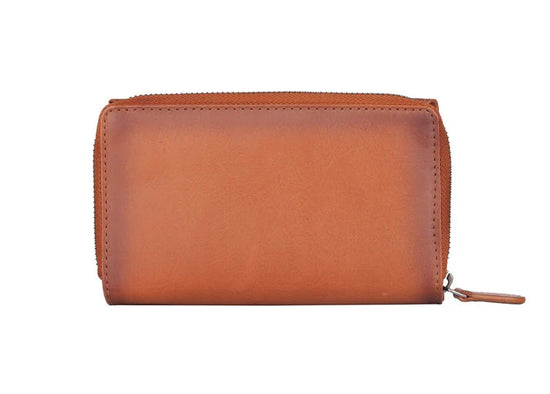 Elegante Ledergeldbörse Cognac für Alltag, Büro oder besondere Anlässe