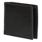 Geldbörse Querformat 13 x 10cm in Schwarz aus Leder
