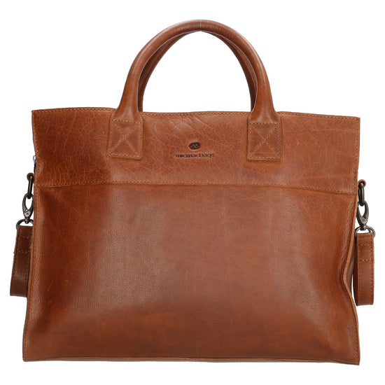 Wickeltasche in Cognac 40 x 31cm mit Zubehör aus Leder - leder-accessoires.com