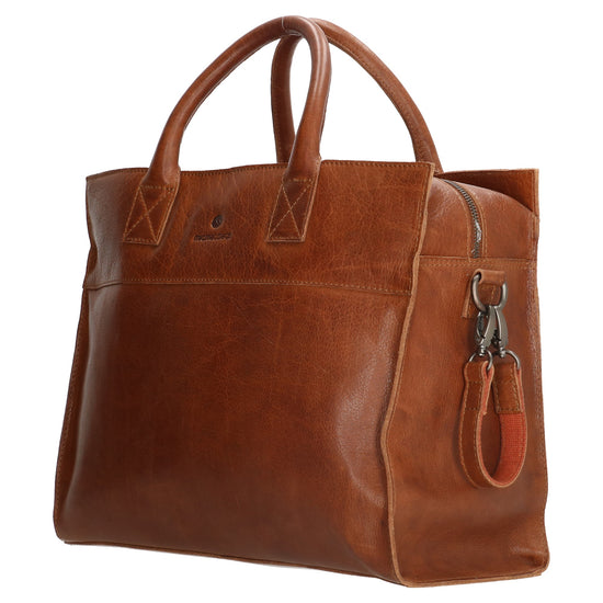 Wickeltasche in Cognac 40 x 31cm mit Zubehör aus Leder - leder-accessoires.com