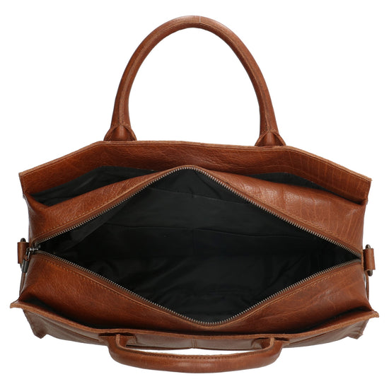 Wickeltasche in Cognac 40 x 31cm mit Zubehör aus Leder - leder-accessoires.com