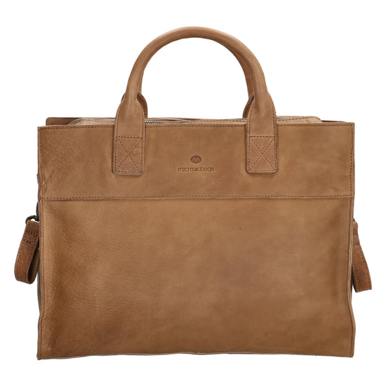 Wickeltasche in Beige 40 x 31cm mit Zubehör aus Leder - leder-accessoires.com