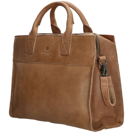 Wickeltasche in Beige 40 x 31cm mit Zubehör aus Leder - leder-accessoires.com