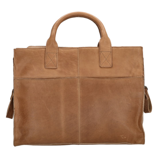 Wickeltasche in Beige 40 x 31cm mit Zubehör aus Leder - leder-accessoires.com