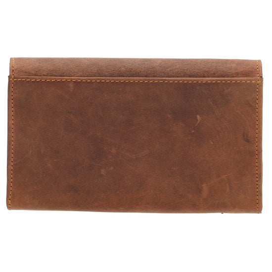 Kellnerbörse 24 x 12,5cm in Cognac aus Leder - leder-accessoires.com