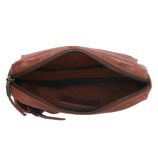 Bodybag|Gürteltasche 19x12cm in Cognac aus Leder