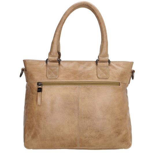 Businesstasche| Shopper 33,5 x 28cm in Taupe mit Reißverschluss