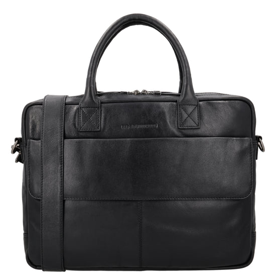 Business-| Laptoptasche 41x31x11cm in Schwarz mit Reißverschluss - leder-accessoires.com
