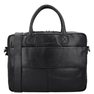 Business-| Laptoptasche 41x31x11cm in Schwarz mit Reißverschluss - leder-accessoires.com