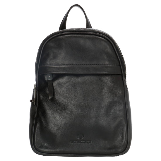 Rucksack 20x 27cm in Schwarz aus Leder - leder-accessoires.com