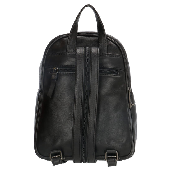 Rucksack 20x 27cm in Schwarz aus Leder - leder-accessoires.com