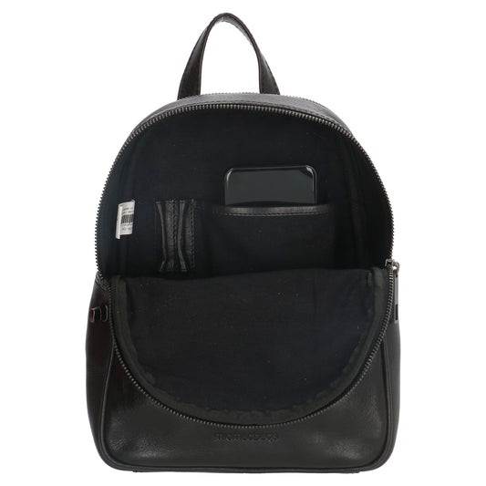 Rucksack 20x 27cm in Schwarz aus Leder