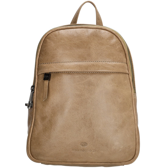 Rucksack 20x 27cm in Beige|Sand aus Leder - leder-accessoires.com