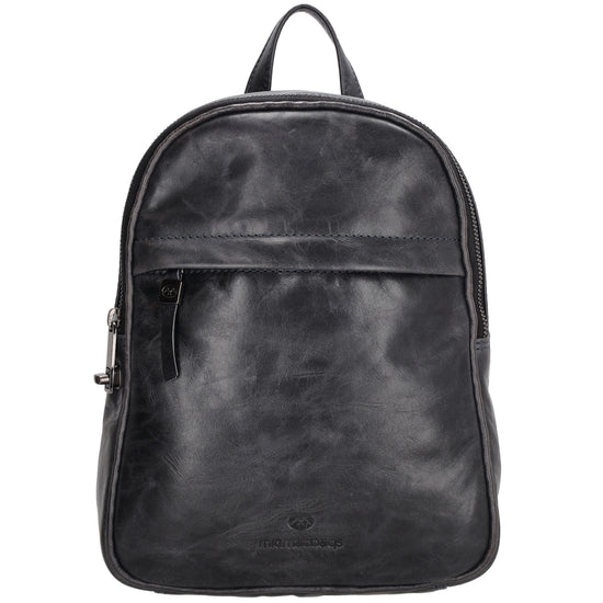 Rucksack 20x 27cm in Blau|Marine aus Leder - leder-accessoires.com