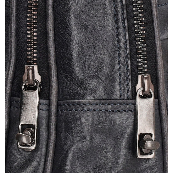 Rucksack 20x 27cm in Blau|Marine aus Leder - leder-accessoires.com