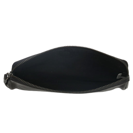 Stiftetui-| mäppchen 22 x 8cm in Schwarz aus Leder - leder-accessoires.com