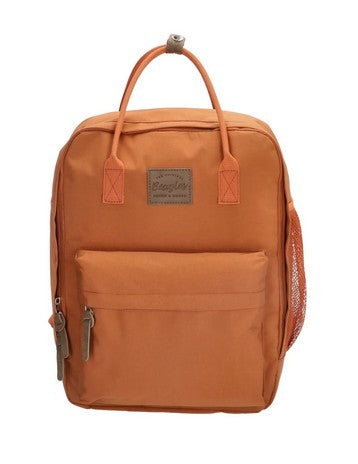 Business-|Schulrucksack mit Vortasche und Kurzgriff in Orange