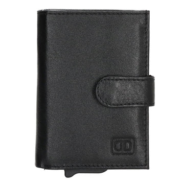 Kartenetui| Safty Wallet 7x10cm in Schwarz mit Druckknopf