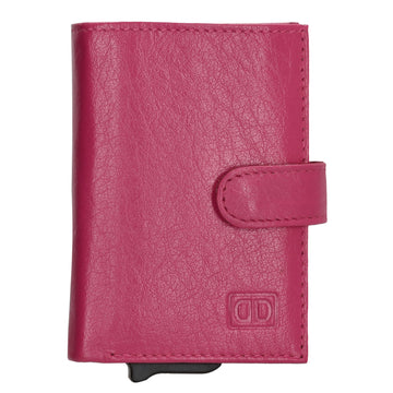 Kartenetui| Safty Wallet 7x10cm in Fuchsia|Beere mit Druckknopf