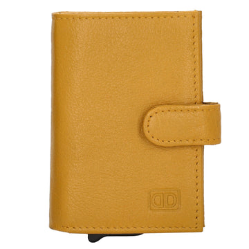 Kartenetui| Safty Wallet 7x10cm in Gelb mit Druckknopf