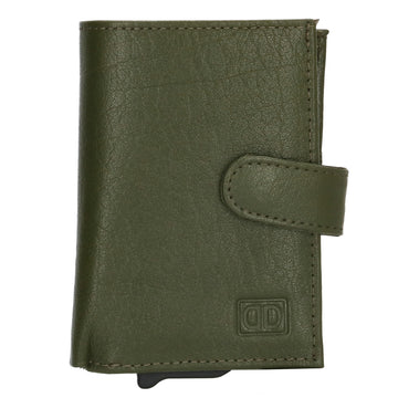 Kartenetui| Safty Wallet 7x10cm in Grün mit Druckknopf